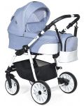 Комбинирана количка Baby Giggle - Alpina, 2 в 1, синя - 1t