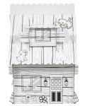 Детски комплект GОТ - Горска къща с животни за сглобяване и оцветяване - 3t