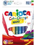 Комплект флумастери Carioca Magic - 9 цвята + 1 изтриващ - 1t