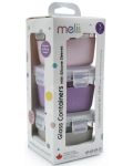 Комплект купички с капак Melii - 160 ml, 3 броя, многоцветни  - 2t