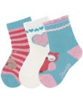 Комплект детски чорапи Sterntaler - Със сова, 19/22, 12-24 месеца,  3 чифта - 1t