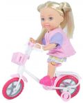 Комплект Simba Toys Evi Love - Еви, с бяло колело и розова шапка - 1t