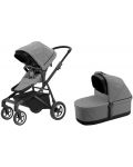 Комбинирана бебешка количка 2 в 1 Thule - Sleek, Grey Melange - 1t