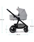 Комбинирана бебешка количка 2 в 1 KinderKraft - Everyday, светлосива - 8t