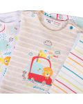Комплект блузки с дълъг ръкав Minoti - Car, За новородени, 3 броя - 2t