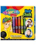 Комплект пастели за коса Colorino Creative - За момчета, 5 цвята - 1t