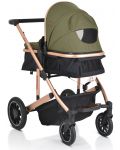 Комбинирана бебешка количка Moni - Thira, зелена - 3t