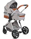 Комбинирана детска количка Moni - Alma, светлосива - 4t