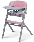 Комплект столче за хранене и шезлонг KinderKraft - Livy и Calmee, розови - 2t