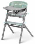 Комплект столче за хранене и шезлонг KinderKraft - Livy и Calmee, зелени - 8t