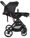 Комбинирана бебешка количка Moni - Rafaello, черна - 5t