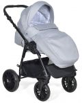 Комбинирана детска количка 3в1 Baby Giggle - Torino, светлосива - 2t