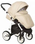Комбинирана детска количка 3в1 Baby Giggle - Indigo Special, бежова - 3t
