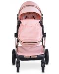 Комбинирана детска количка 2 в 1 Moni - Polly, розова - 4t