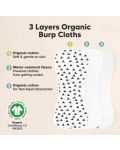 Комплект кърпи за оригване KeaBabies - Органичен памук, 5 броя - 2t
