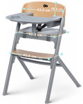 Комплект столче за хранене и шезлонг KinderKraft - Livy и Calmee, дървени - 7t
