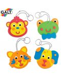 Комплект за апликация Galt Toys- Ключодържатели животни - 2t