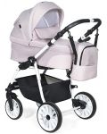 Комбинирана детска количка 3в1 Baby Giggle - Alpina, розова - 1t