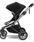 Комбинирана бебешка количка 2 в 1 Thule - Sleek, Midnight Black Aluminum - 4t