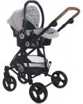 Детска комбинирана количка 3 в 1 Lorelli - Crysta, Opaline Grey - 5t