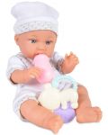 Кукла-бебе Moni - Със сиво одеялце и аксесоари, 36 cm - 2t