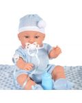 Кукла-бебе Moni - Със синьо одеялце и аксесоари, 36 cm - 2t