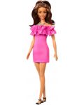 Кукла Barbie Fashionistas - С розова рокля - 1t