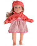 Кукла Moni - С розова рокля, жилетка и шапка, 46 cm - 1t