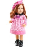 Кукла Paola Reina Soy Tú - Беки, с розовя рокля на квадратчета, 42 cm - 1t