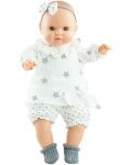 Кукла-бебе Paola Reina Manus - Лола, с блузка на звездички и лента за коса, 36 cm - 1t
