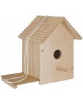 Дървен комплект Eichhorn - Къщичка за птици, за оцветяване - 1t
