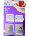 Ленти за закрепване на мебели Dreambaby - 2 броя, бели - 3t