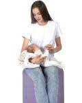 Луксозна възглавница за кърмене с бродерия Sevi Baby - Екрю - 2t