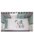 Луксозен спален комплект Bambino Casa - Pillows verde, 12 части - 1t