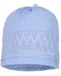 Лятна плетена шапка Maximo - размер 45, светлосиня - 1t