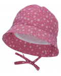 Лятна шапка с UV 50+ защита Sterntaler - Цветя, 49 cm, 12-18 месеца, розова - 1t