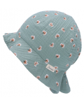 Лятна шапка с UV 50+ защита Sterntaler - Щампа на цветя, 49 cm, 12-18 месеца, зелена - 3t