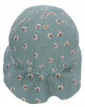 Лятна шапка с UV 50+ защита Sterntaler - Щампа на цветя, 49 cm, 12-18 месеца, зелена - 4t