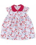 Лятна бебешка рокля Sterntaler - На цветя, 68 cm, 5-6 месеца, бяла - 1t