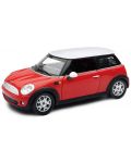 Метален автомобил Newray - Mini Cooper, 1:24, червен - 1t