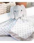 Мека кърпичка с играчка Pearhead - Elephant grey - 4t