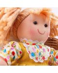 Мека кукла Bigjigs - Дейзи, с жълта рокличка, 28 cm - 2t
