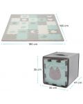 Меко килимче за игра KinderKraft - Luno Shapes, мента - 6t