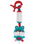 Мека играчка с клипс и камбанен звук Canpol - Forest Friends, синя - 1t