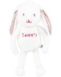 Мека играчка за гушкане Bali Bazoo - Bunny, бяла - 1t