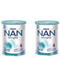 Млечна напитка на прах Nestle Nan - Optipro 4, 2 х 800 g - 1t