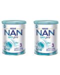 Млечна напитка на прах Nestle Nan - Optipro 3, 2 х 800 g - 1t