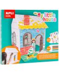 Творчески комплект APLI - Моята малка къща, сглоби и оцвети - 1t