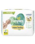Мокри кърпички Pampers Harmonie - New Baby, 4 опаковки x 46, 184 броя - 1t