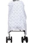Муселиново покритие за детска количка Sevi Baby - Сиви звезди - 1t